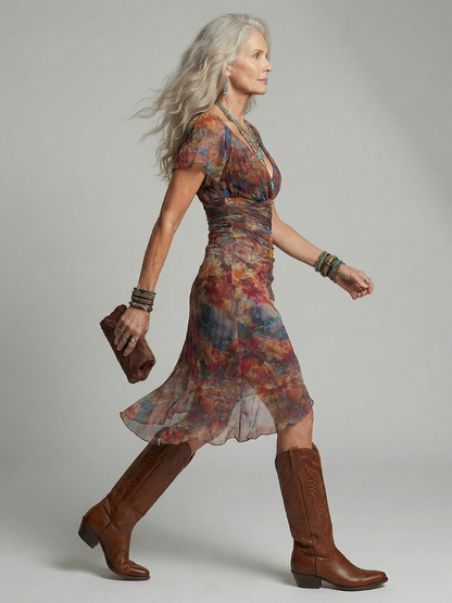 Ainhoa | Vestido Midi Halter con Bainha Asimétrica y Abertura Lateral