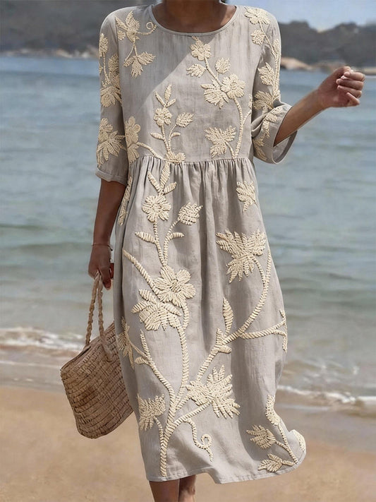 VESTIDO INFORMAL CON ESTAMPADO FLORAL