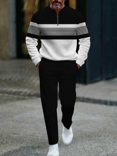 CONJUNTO PARA HOMBRE CON ESTAMPADO: JERSEY Y PANTALÓN