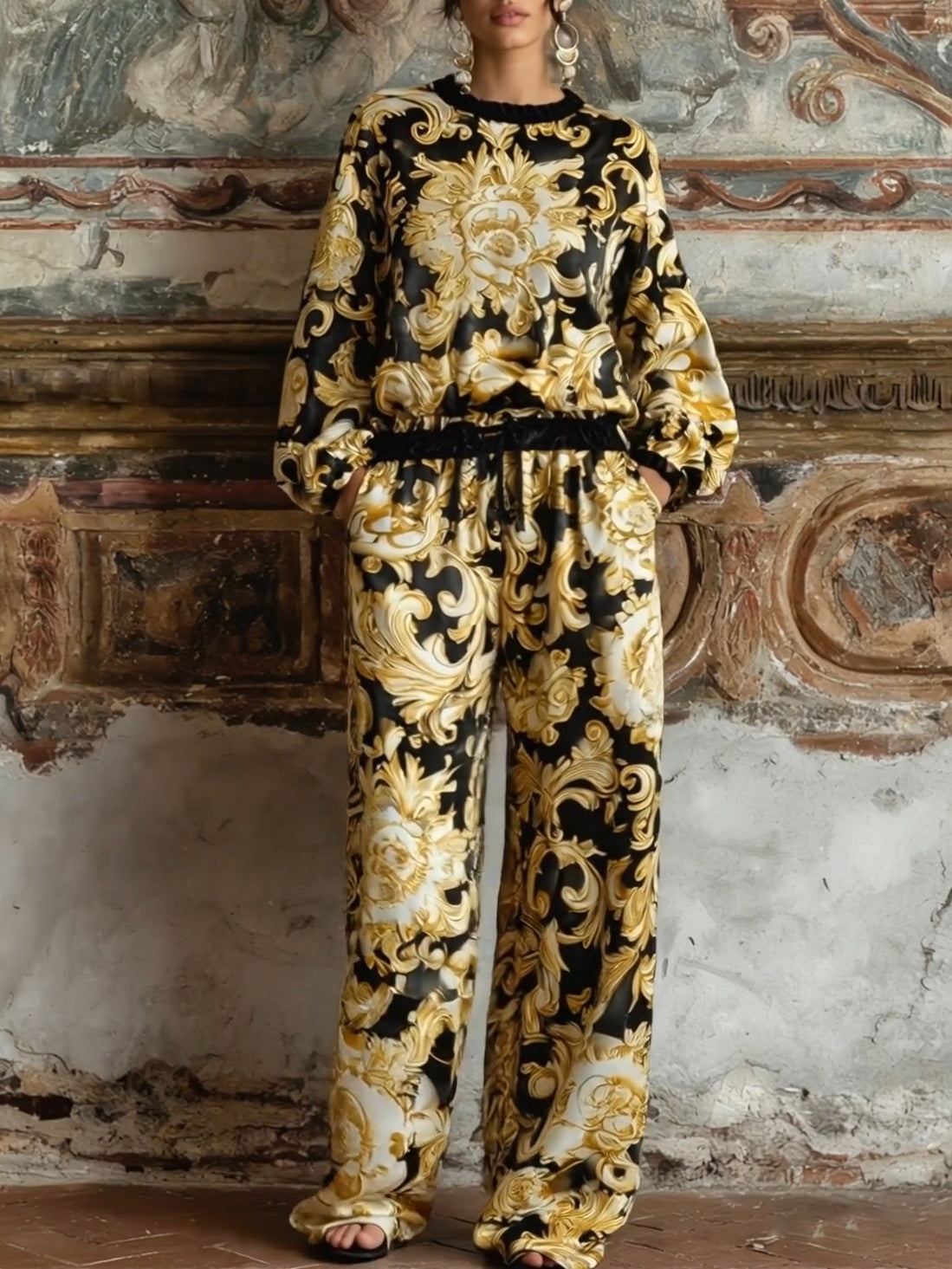 CONJUNTO | MANGA LARGA ESTAMPADO FLORAL