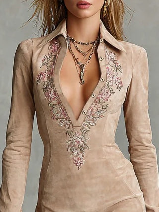 VESTIDO | MIDI CUELLO FLORAL